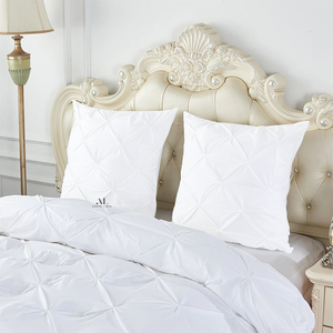 White Pinch Decorative Pintuck Euro Shams Bliss