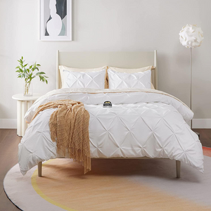 White Pintuck Duvet Cover Set Bliss