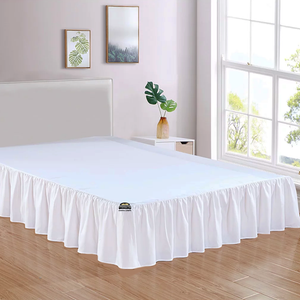 White Gathered Bed Skirt Bliss Solid