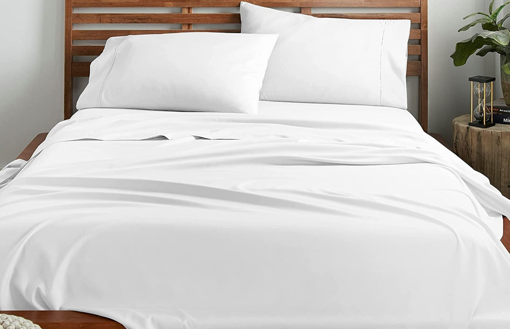 White Waterbed Sheet Set AanyaLinen