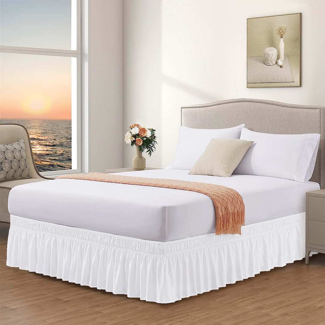 Texas King Wrap Around Bed Skirts - 400 Thread Count