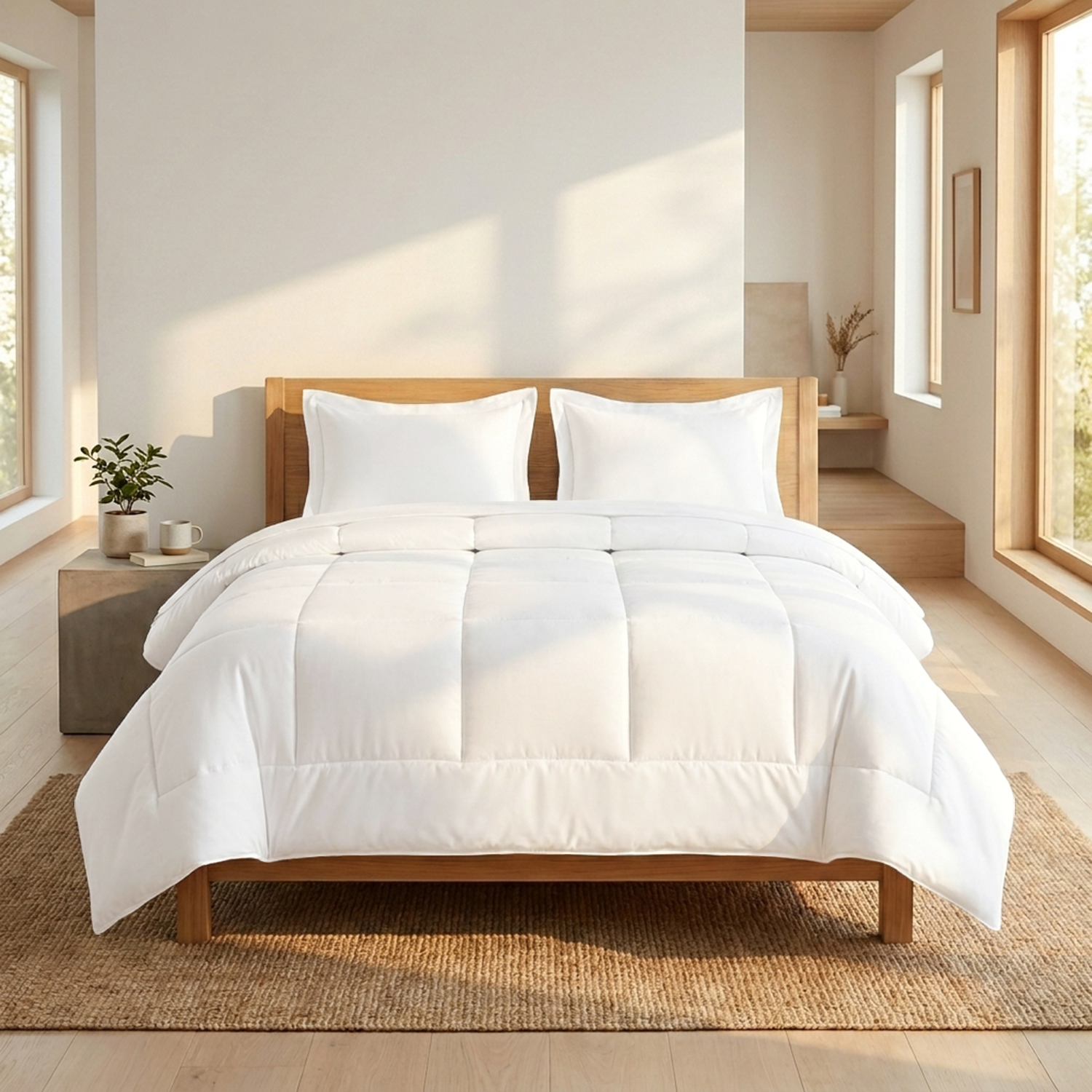 Cotton White Comforter Set