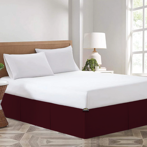 Wine Bed Skirt Solid Comfy Sateen