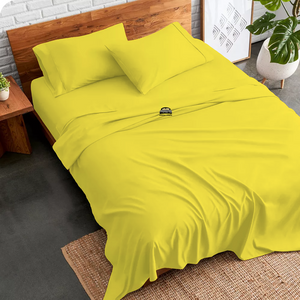 Yellow Bed Sheets Set Comfy Solid