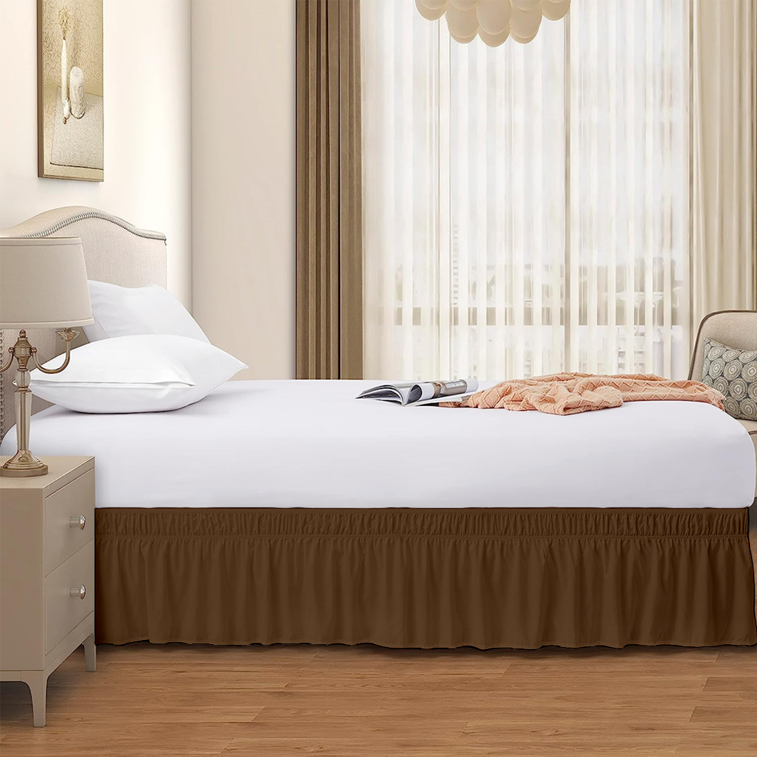 Texas King Wrap Around Bed Skirts - 400 Thread Count