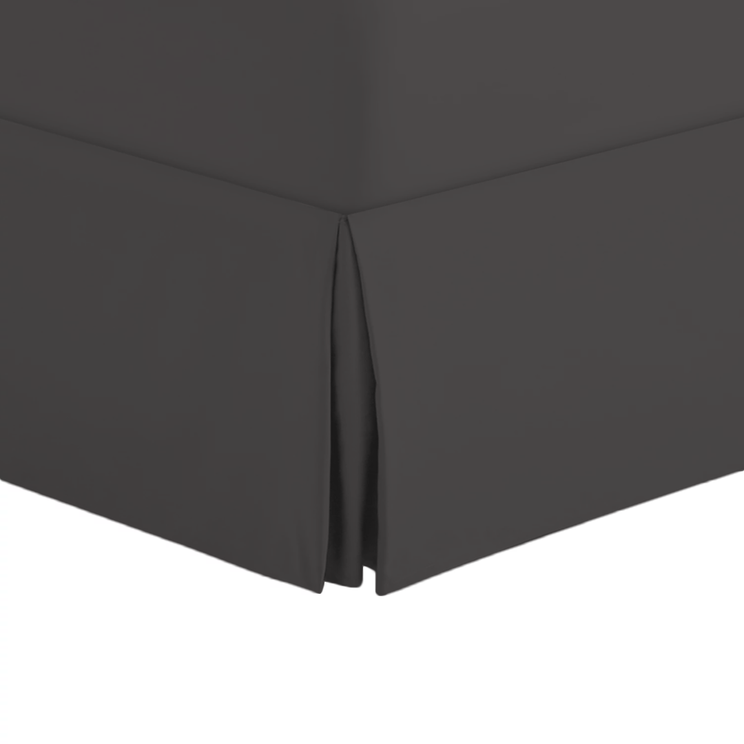 Dark Grey Bedskirt Solid Comfy Sateen