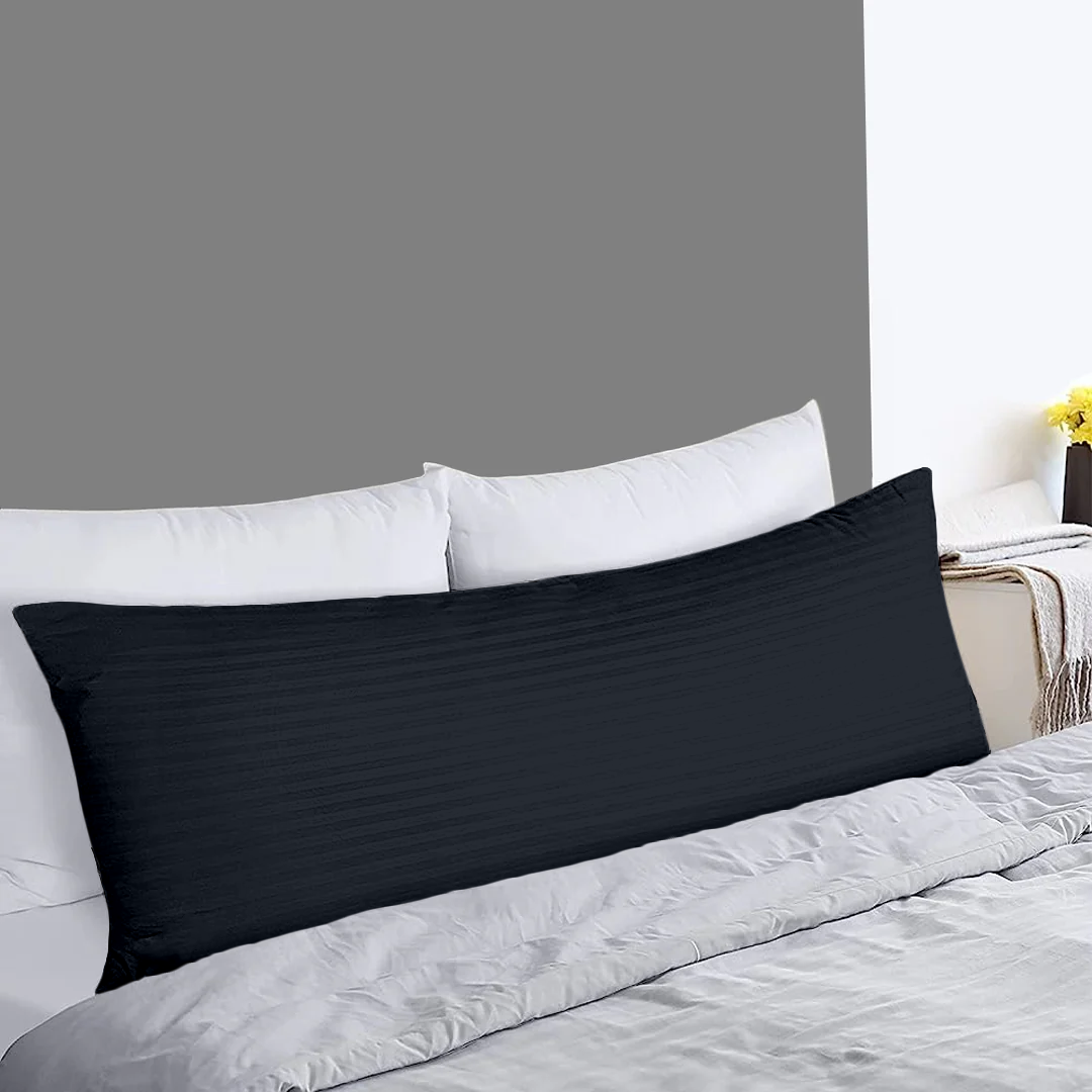 Navy Blue Stripe Body Pillow Cover