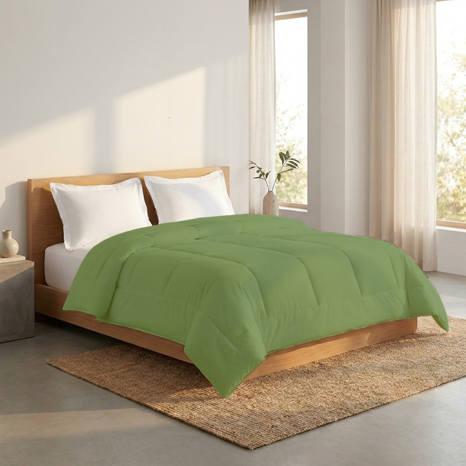 Sage Comforter 400 GSM Comfy Cotton Sateen