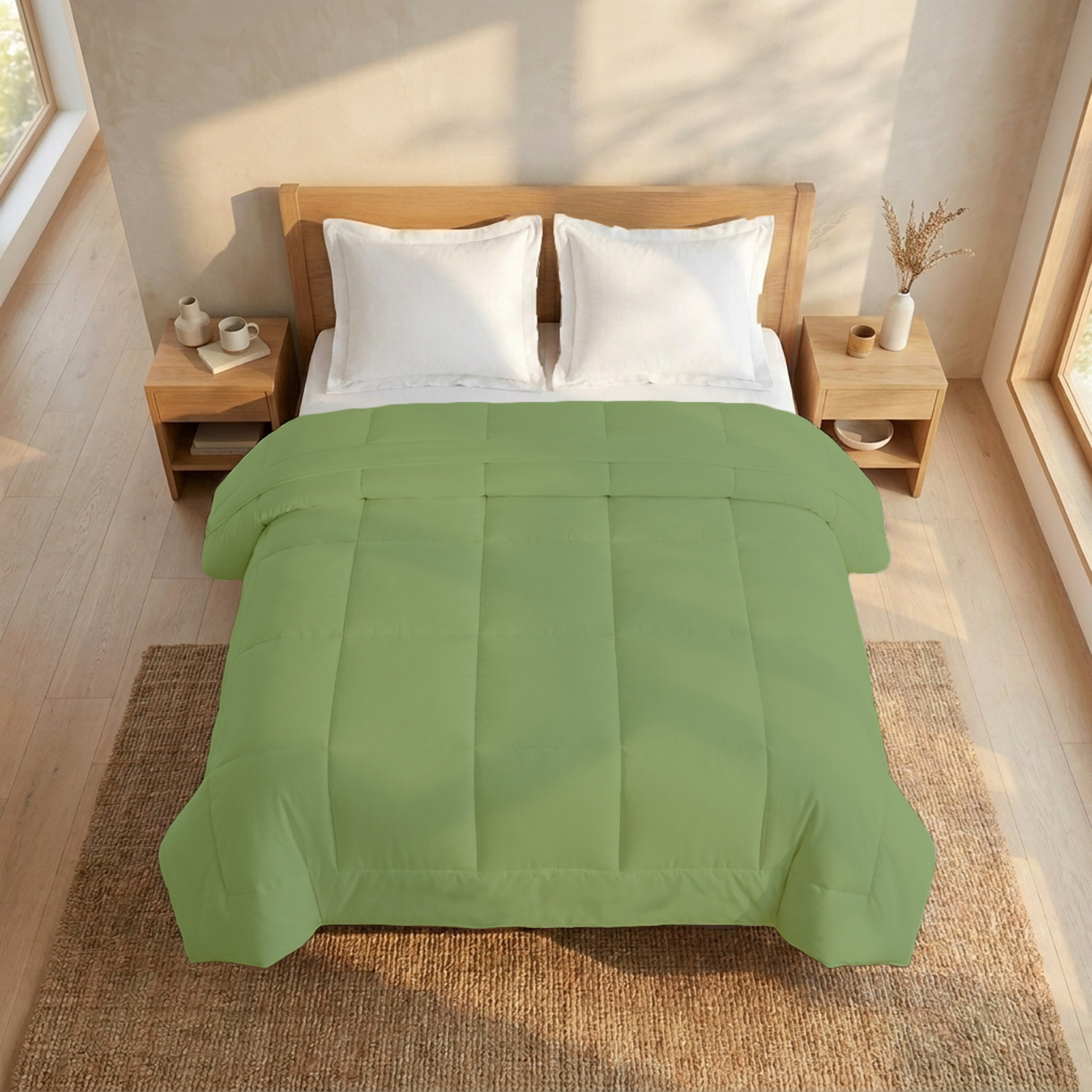 Sage Comforter 400 GSM Comfy Cotton Sateen