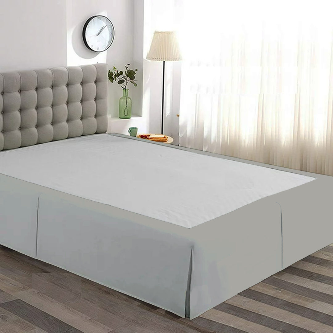 Silver Light Grey Bed Skirt Solid (Bliss 400TC)