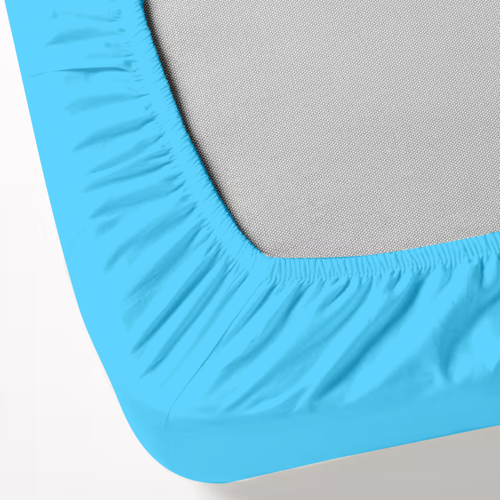 Light Blue RV Fitted sheet Solid Bliss Sateen