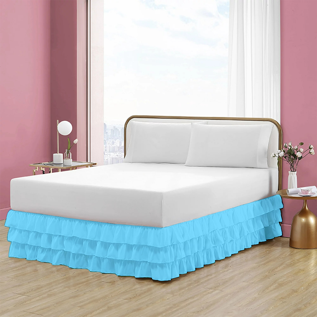 Vermont King Multi Ruffle Bed Skirt