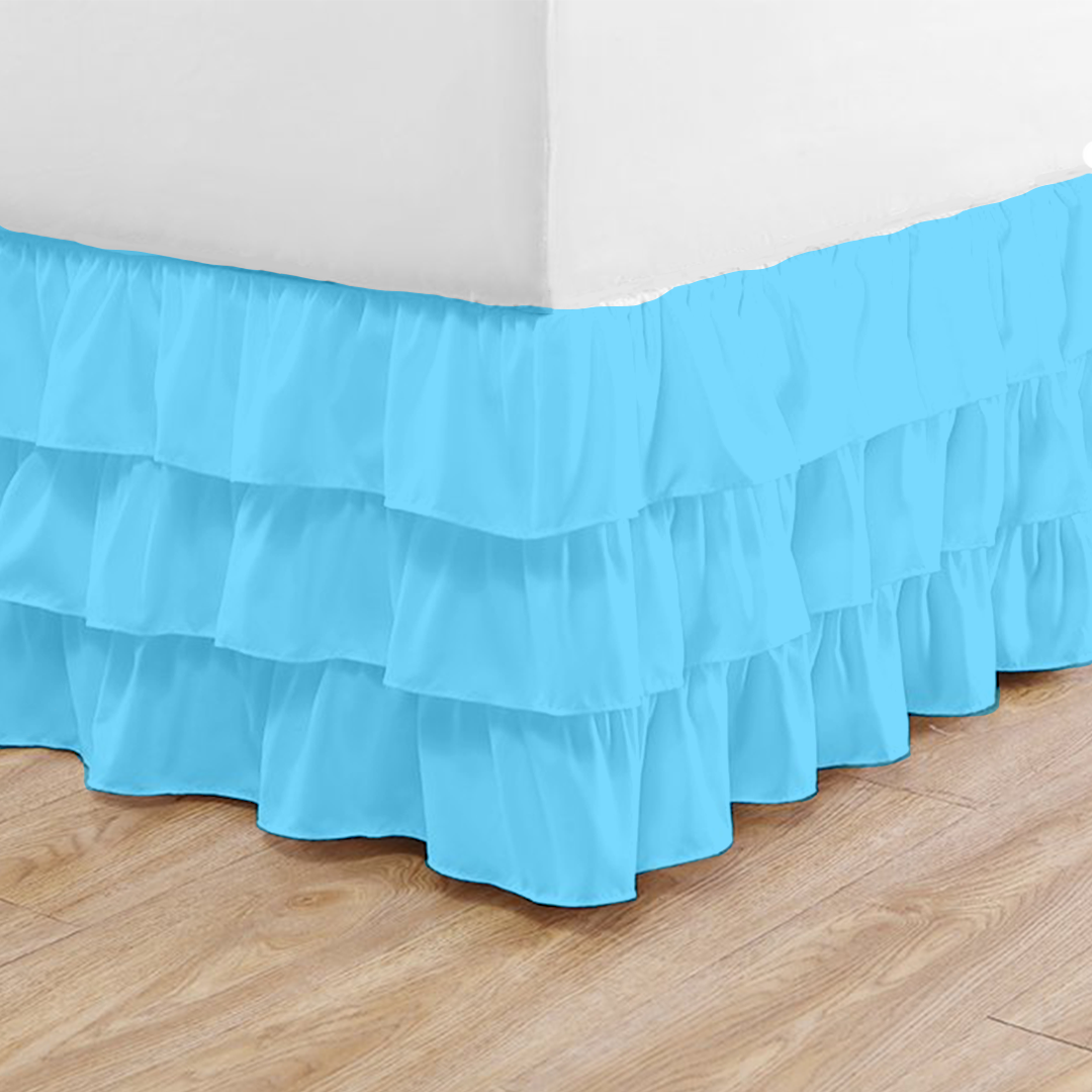 Vermont King Multi Ruffle Bed Skirt