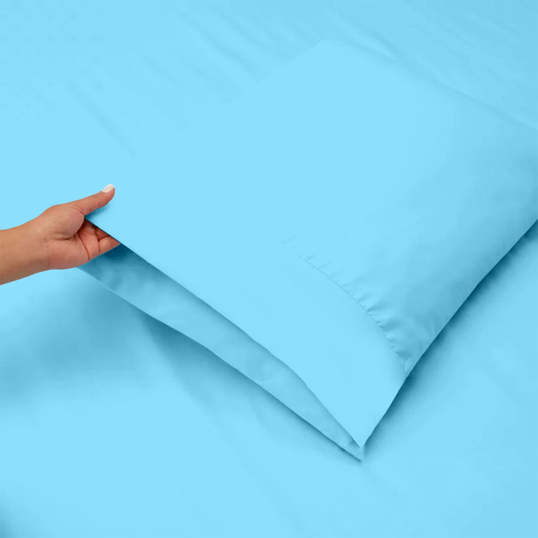 Light Blue RV Sheet Set Solid Bliss Sateen