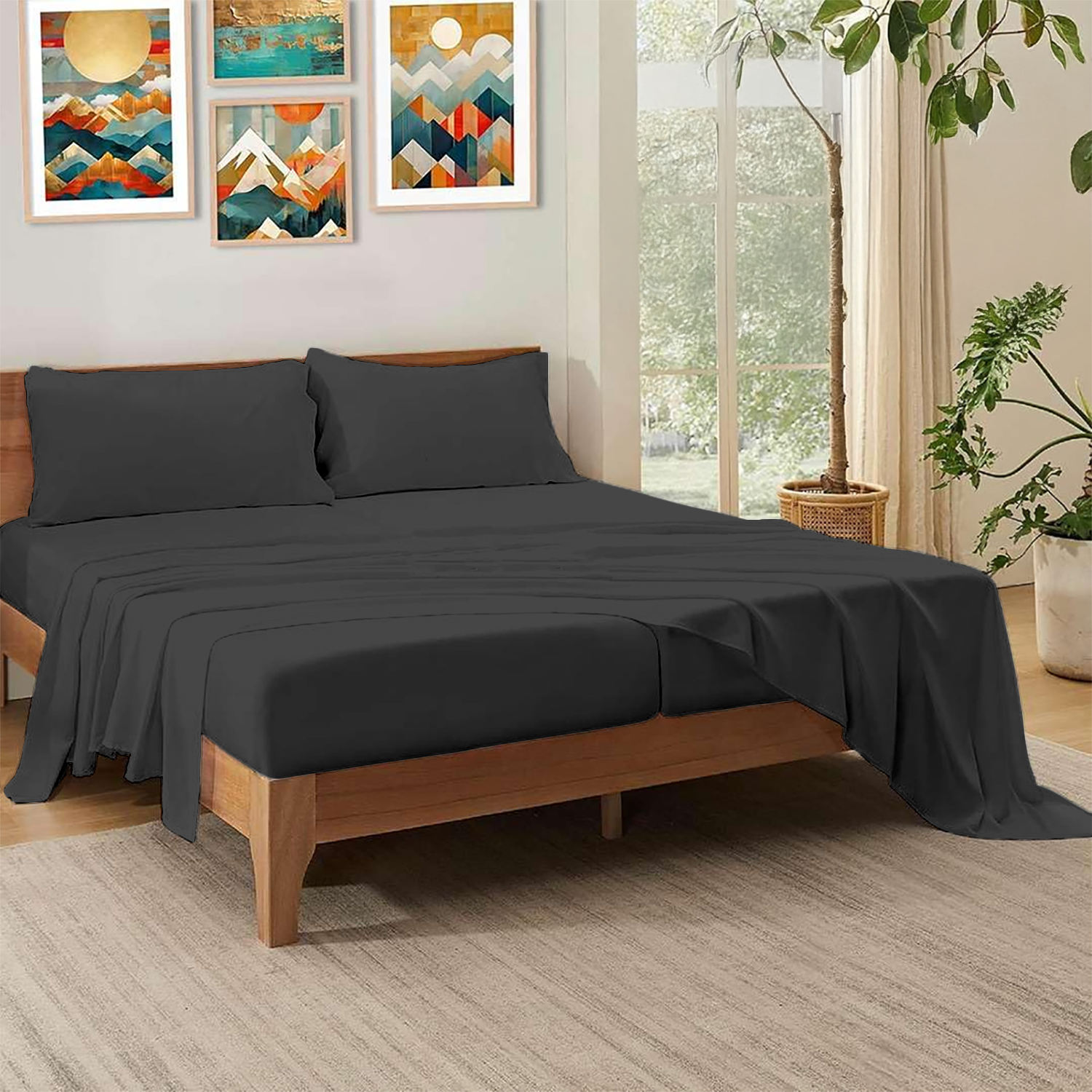 Dark Grey Split Sheet Sets