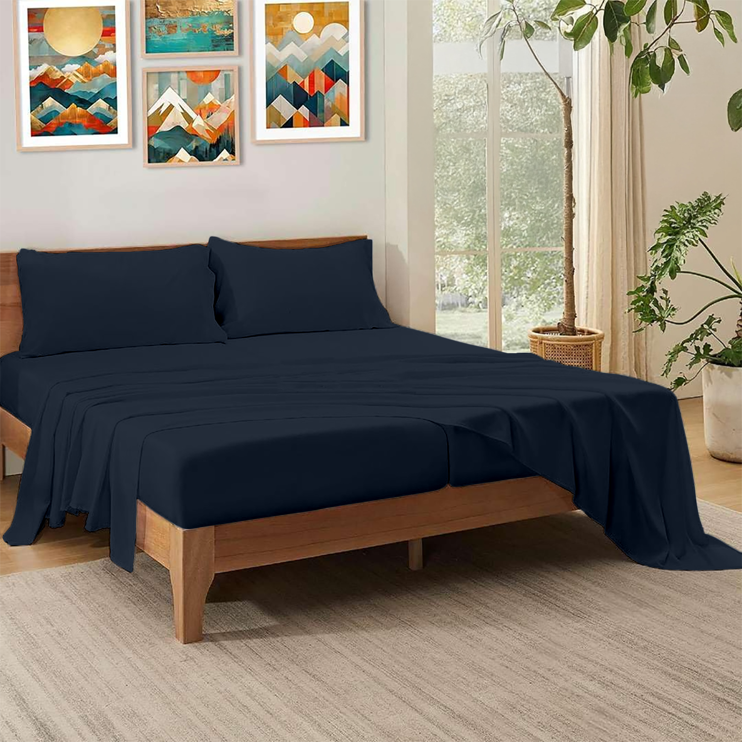 Navy Blue Split Sheet Sets
