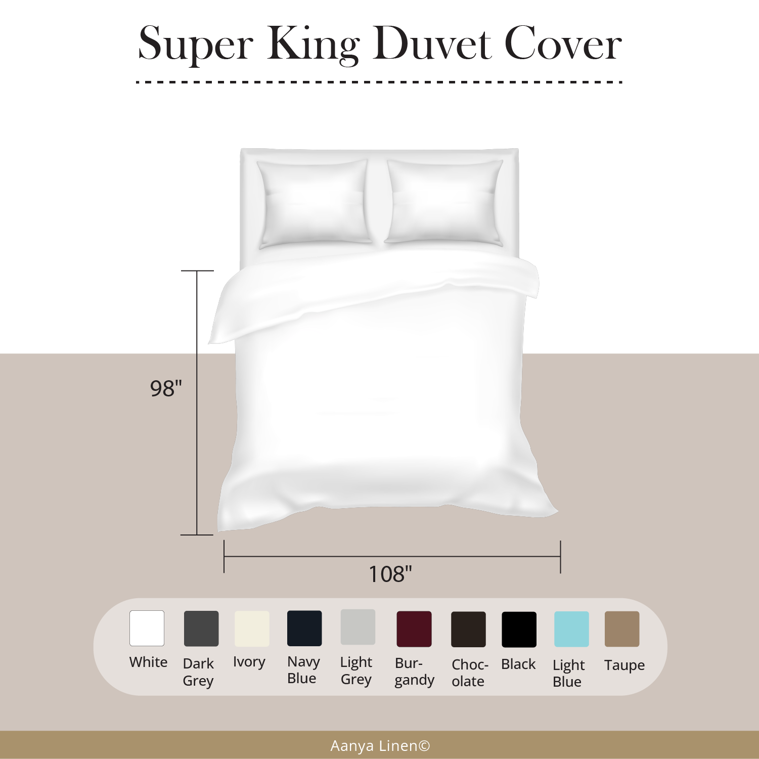 Super King Duvet Covers - 108" x 98"