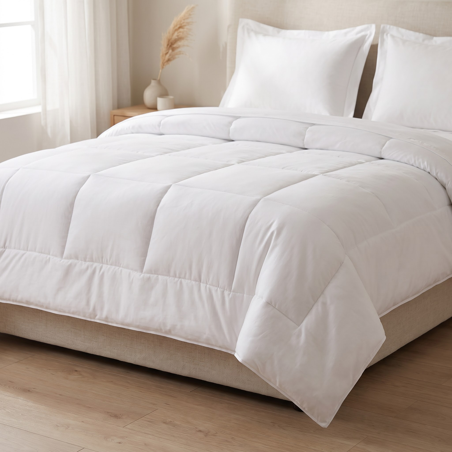 White Cotton Percale Comforter