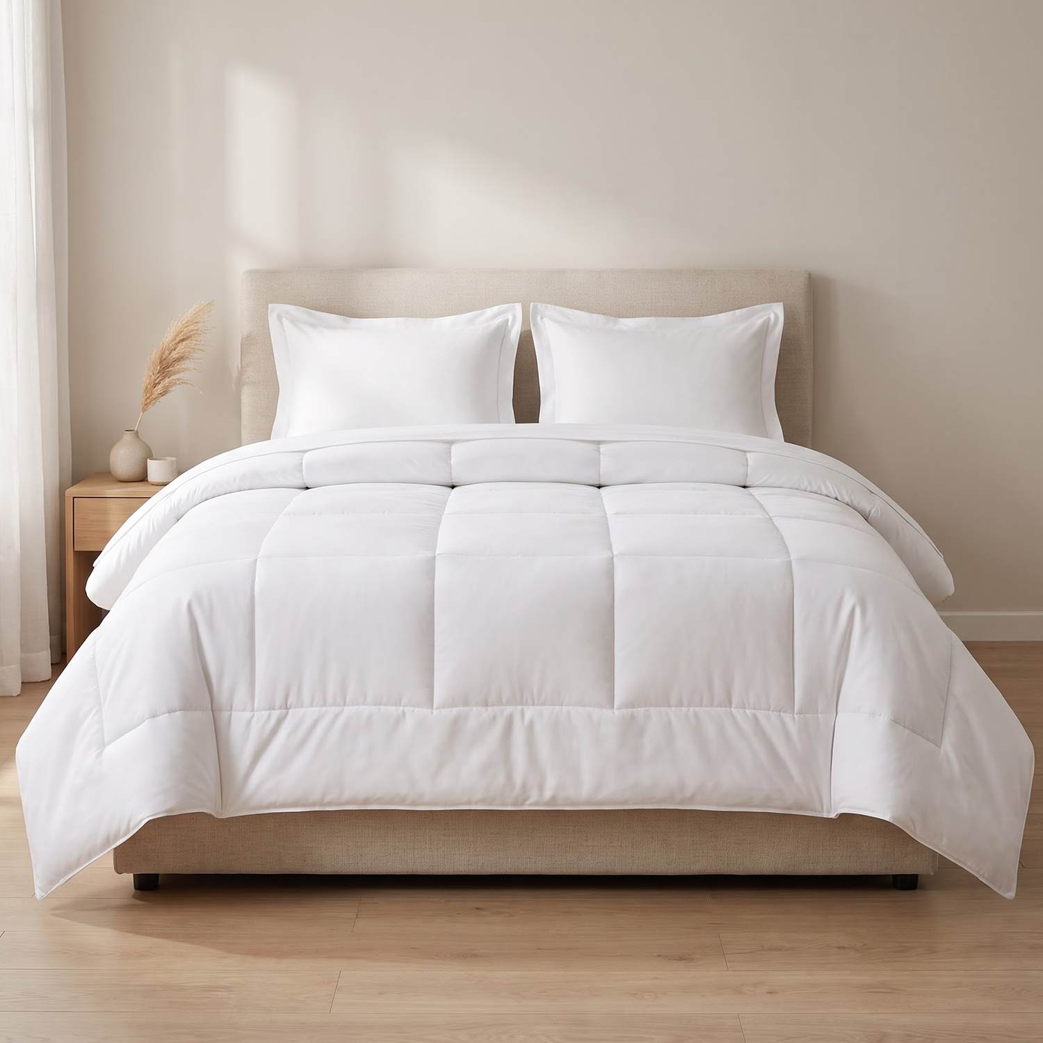 White Percale Cotton Comforter Sets