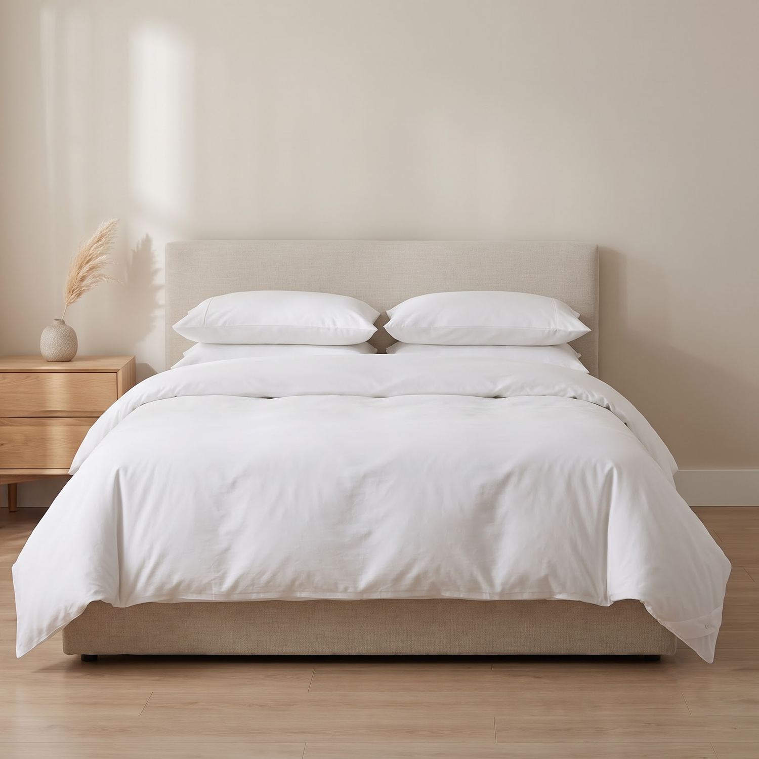 White Percale Cotton Duvet Cover