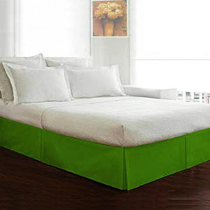 Parrot Green Bed Skirt Solid Comfy Sateen